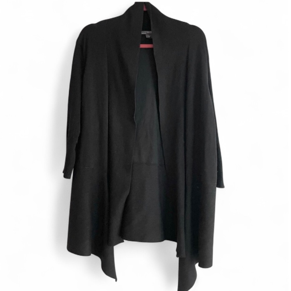 Covington Women’s Black Open Front Knit Cardigan Size 1X